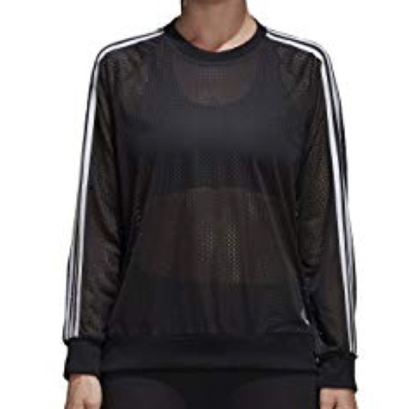 adidas Tops - Adidas Essentials Mesh Sweatshirt